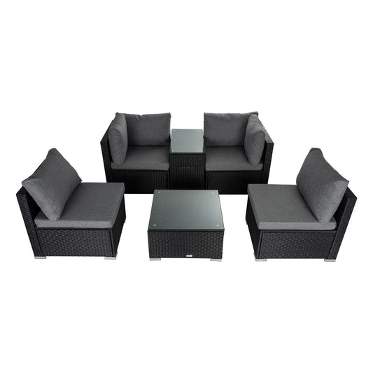 Modular Outdoor Wicker Lounge Set - image1