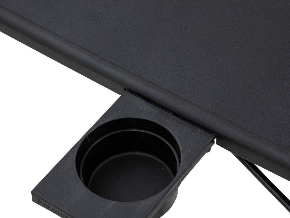 Foldable Table Adjustable Tray Laptop Desk with Removable Cup Holder-Black - image5