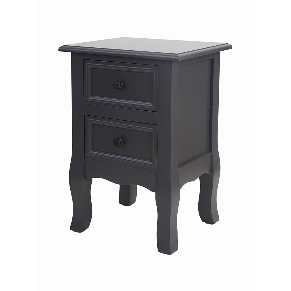 French Bedside Table Nightstand Grey Set of 2 - image2
