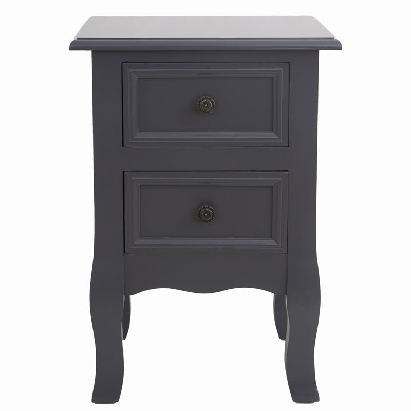 French Bedside Table Nightstand Grey Set of 2 - image4