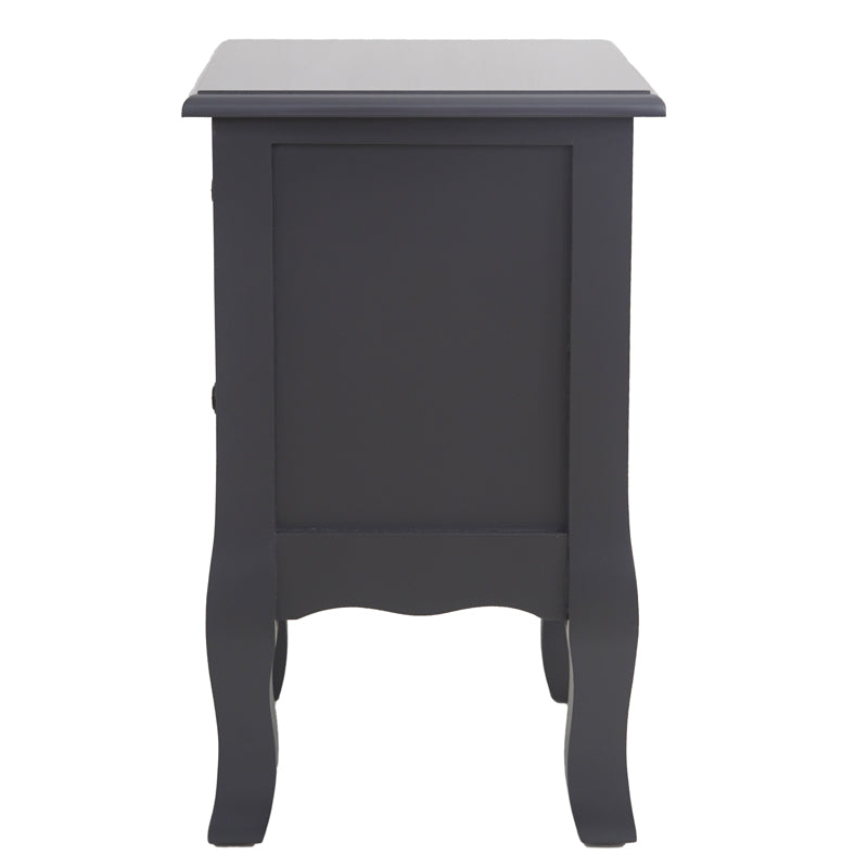 French Bedside Table Nightstand Grey Set of 2 - image5