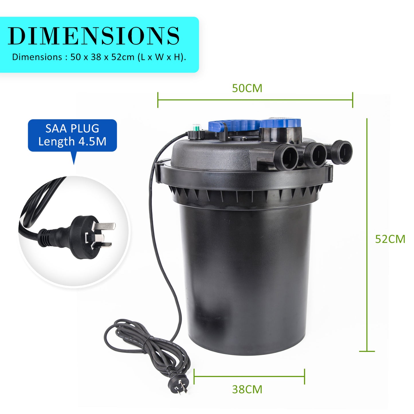 Dynamic Power Aquarium Garden UV Light Pond Filter Set 10000L/H - image11