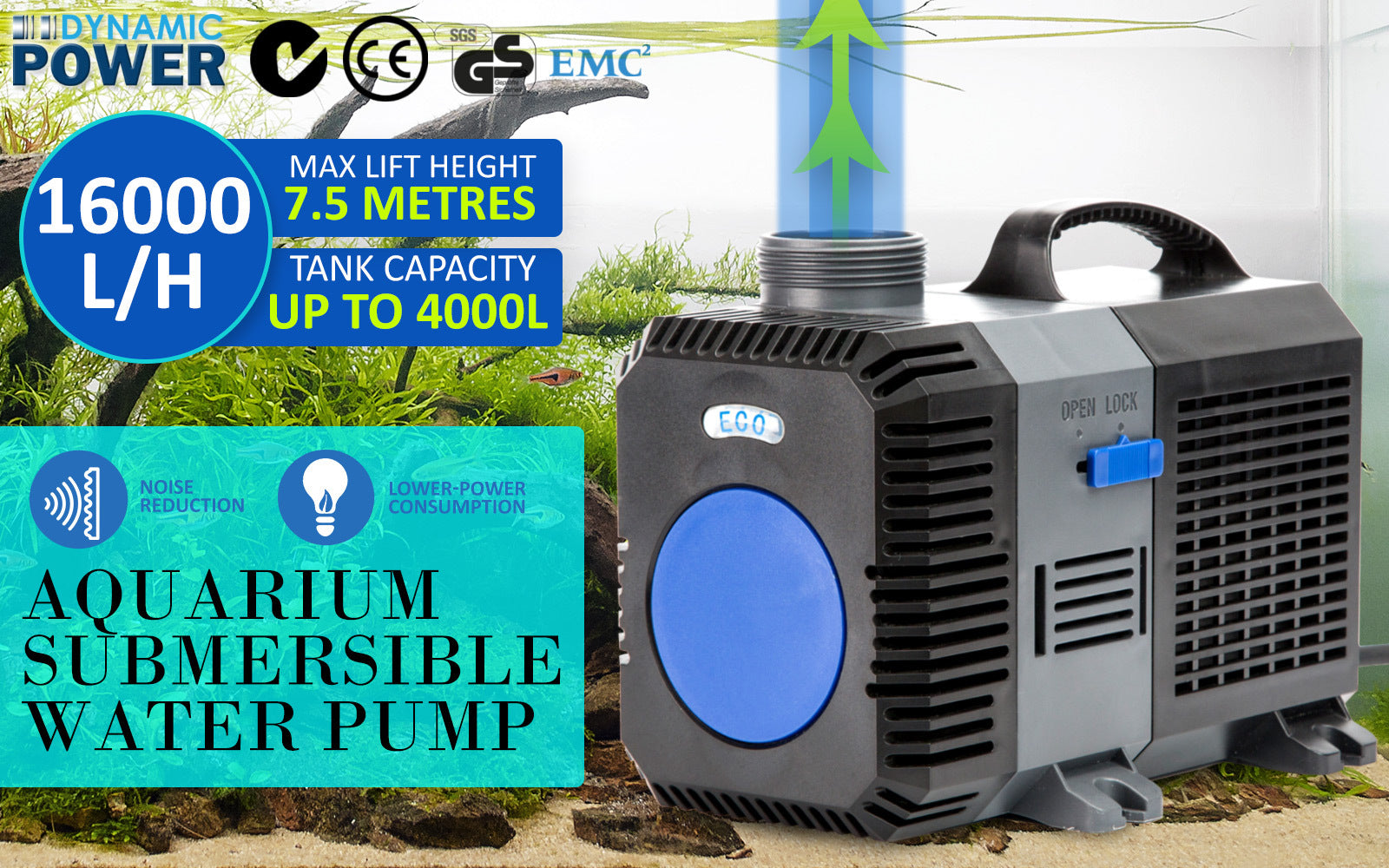 Dynamic Power Combo Aquarium Garden Filter 10000L/H + Submersible Water Pump 16000L/H - image3