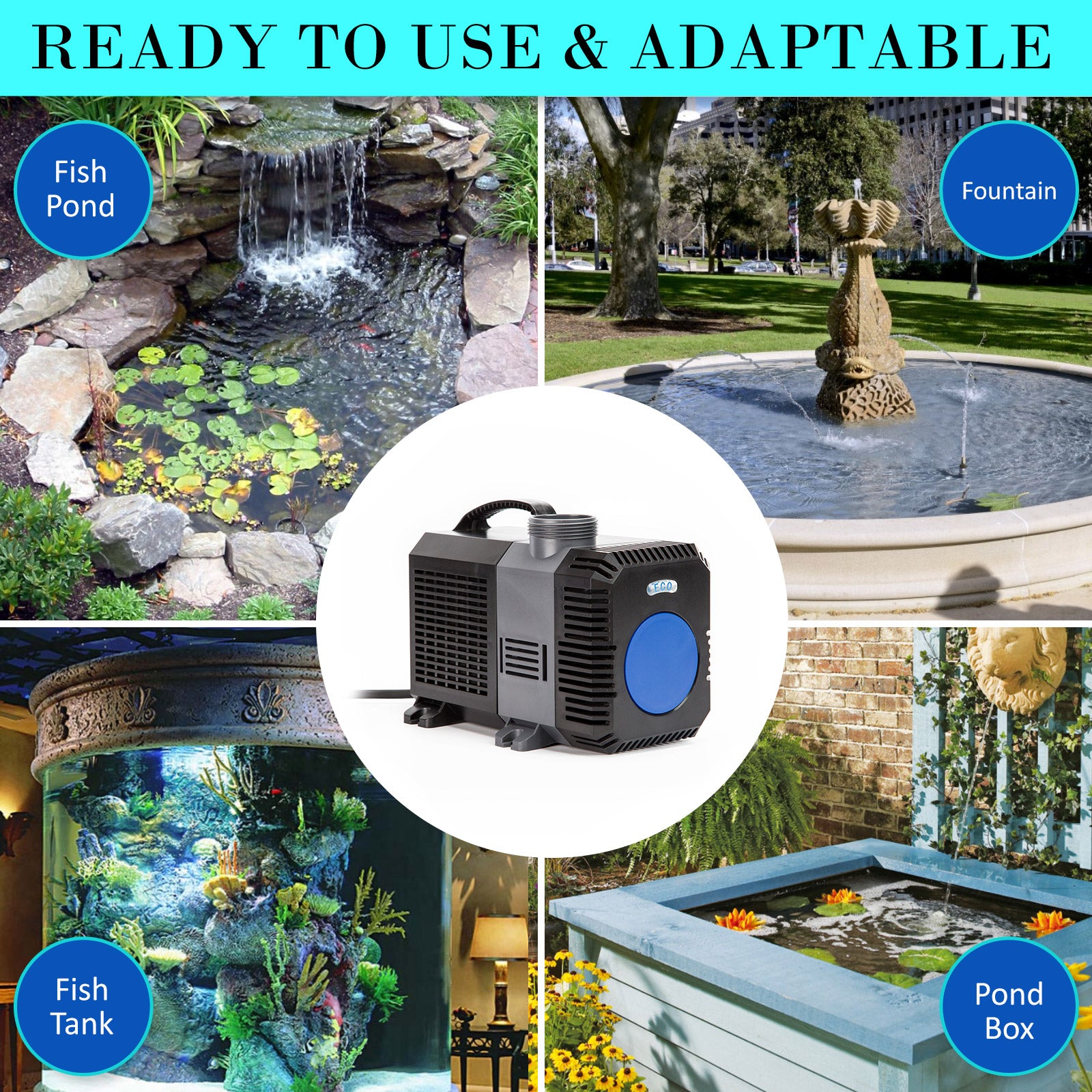 Dynamic Power Aquarium Submersible Pond Water Pump 16000L/H - image10