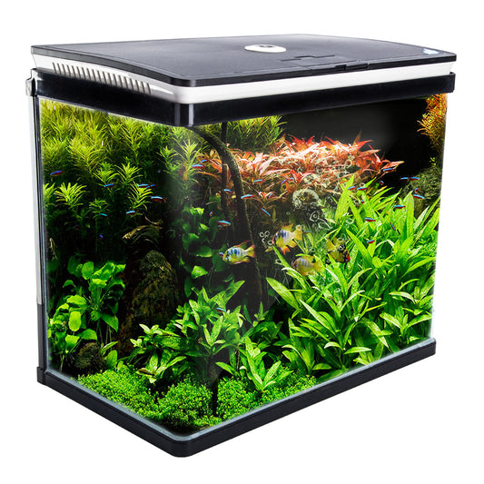 Dynamic Power Aquarium Fish Tank 52L Curved Glass RGB LED - image1