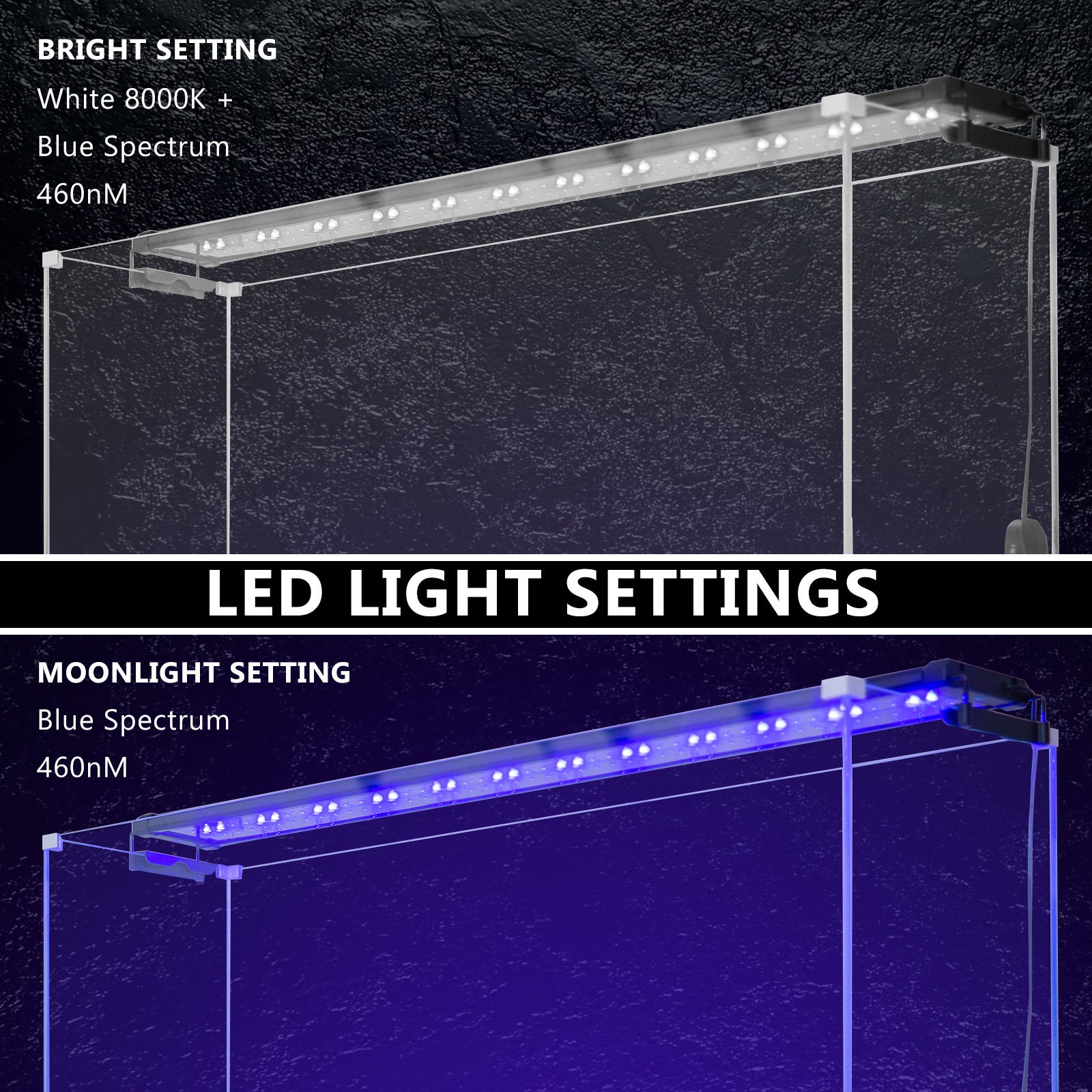 Dynamic Power 27W Aquarium Blue White LED Light for Tank 95-115cm - image3