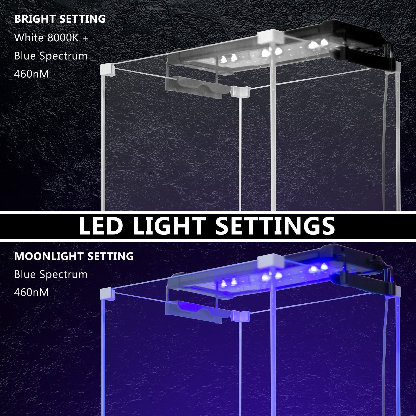 Dynamic Power 2 Set 6W Aquarium Blue White LED Light for Tank 30-50cm - image3