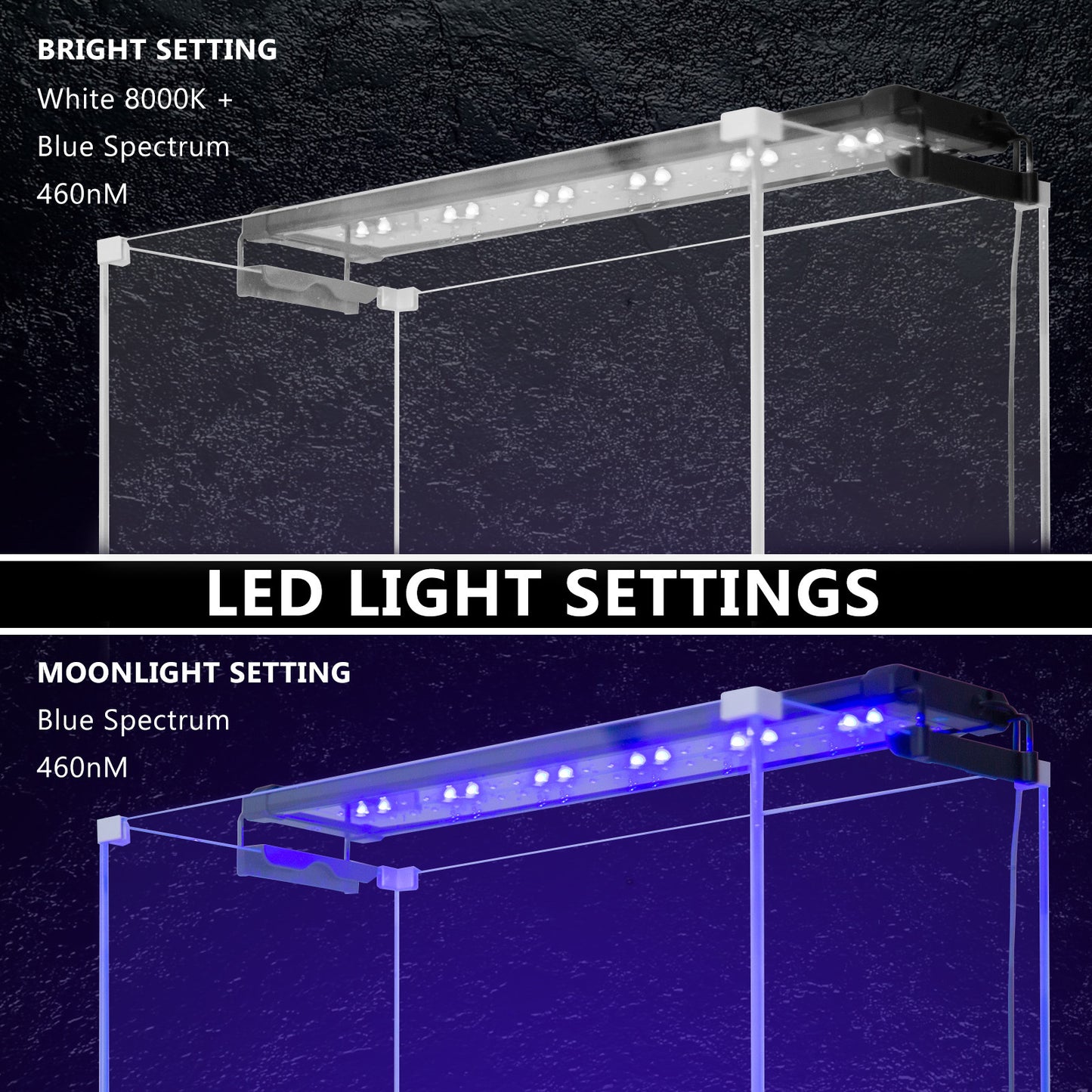 Dynamic Power 11W Aquarium Blue White LED Light for Tank 50-70cm - image3