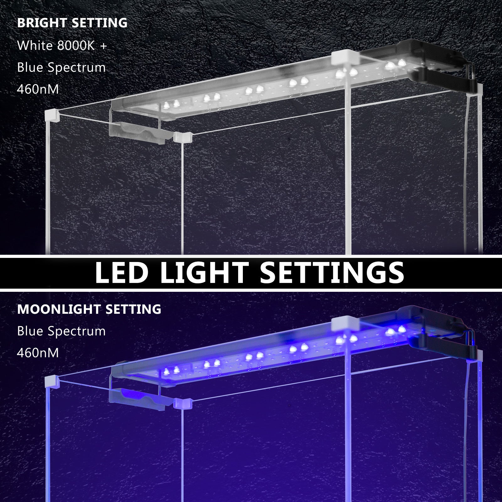 Dynamic Power 2 Set 11W Aquarium Blue White LED Light for Tank 50-70cm - image3