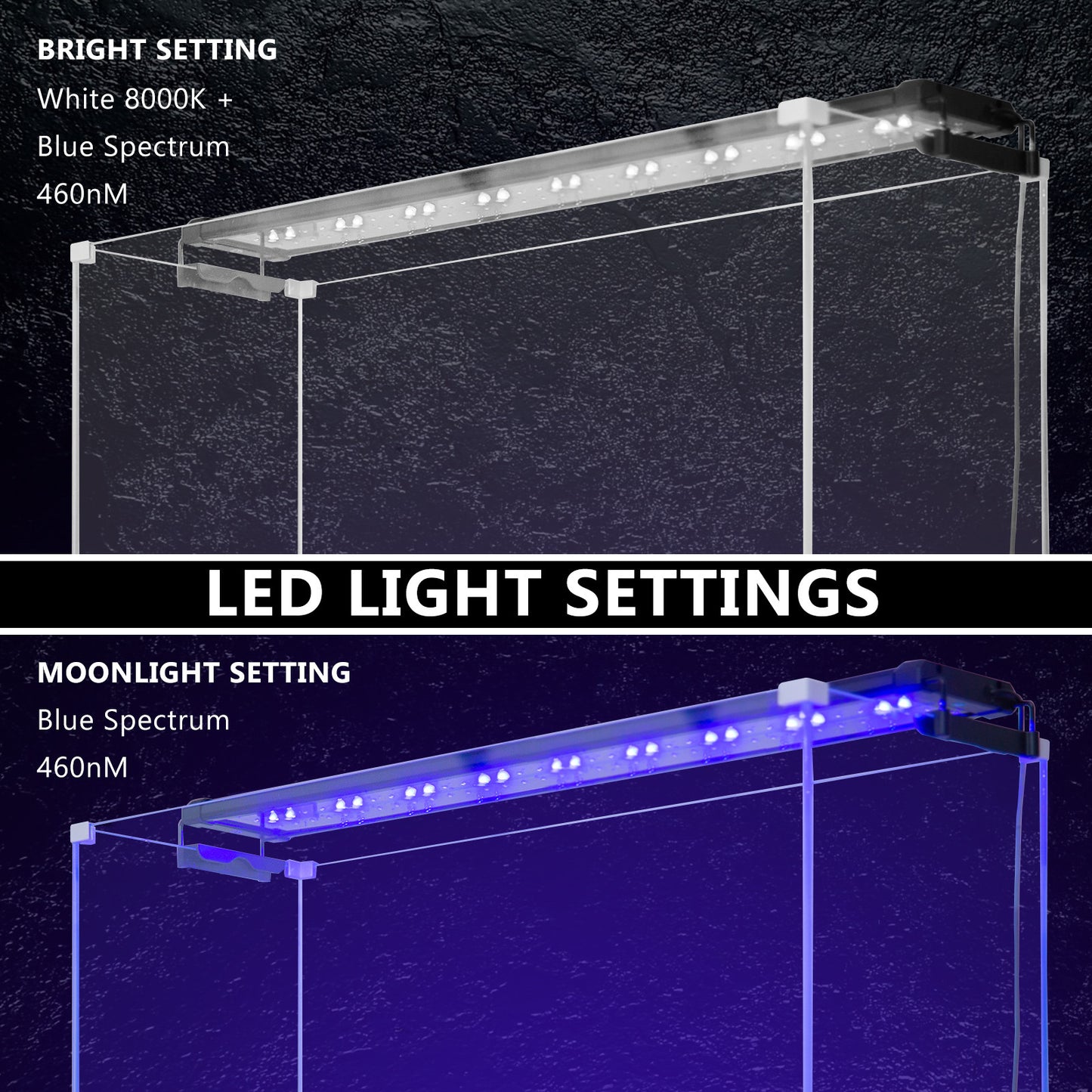 Dynamic Power 2 Set 18W Aquarium Blue White LED Light for Tank 75-95cm - image3