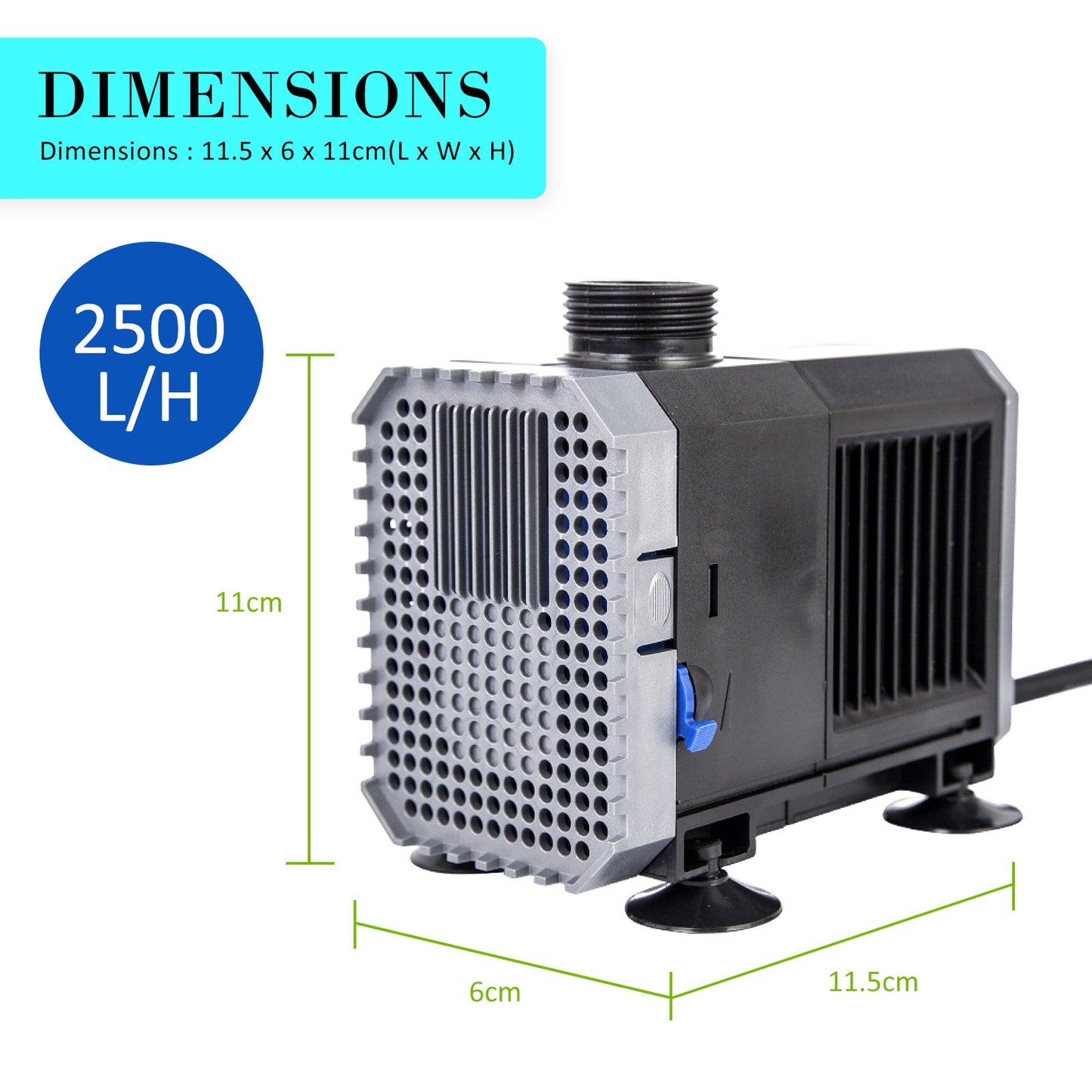 Aquarium Submersible Water Pump 2500L/H 45W 2.7m Pond - image11