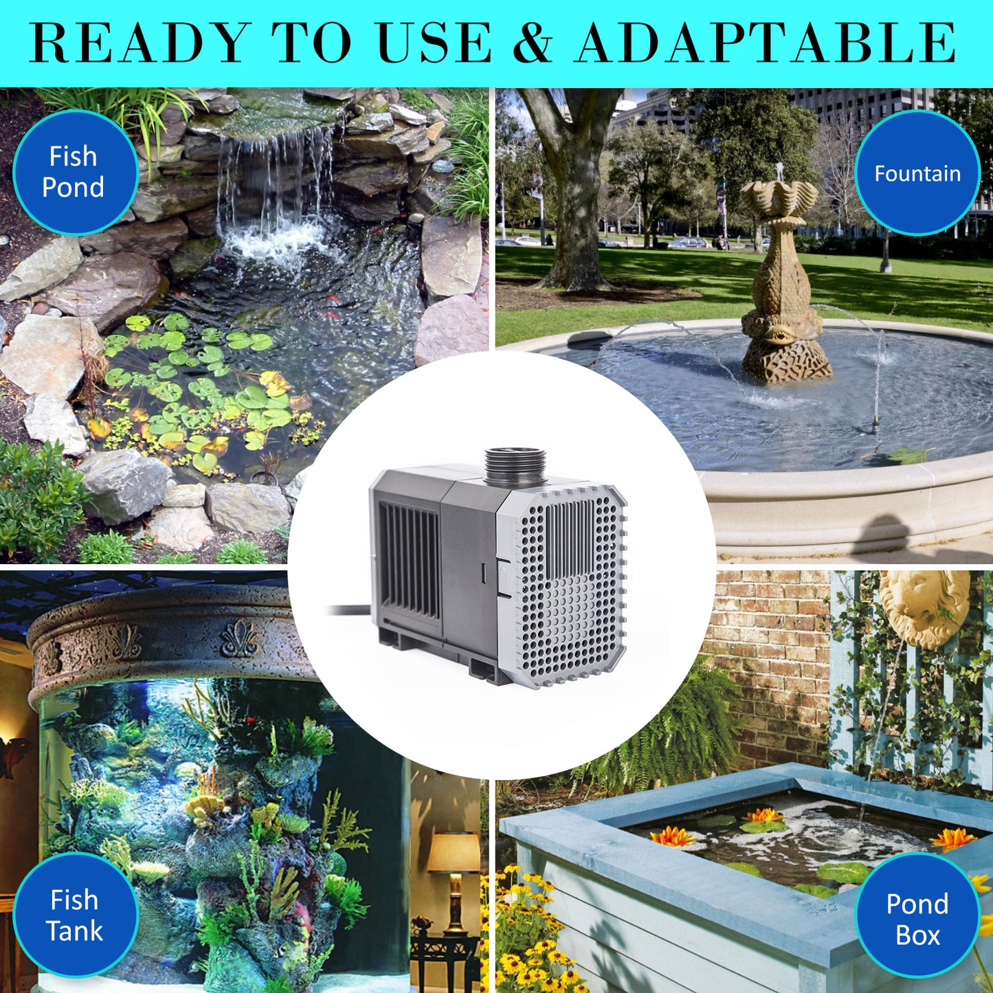 Dynamic Power Aquarium Submersible Water Pump 3000L/H 55W 3m Pond - image10