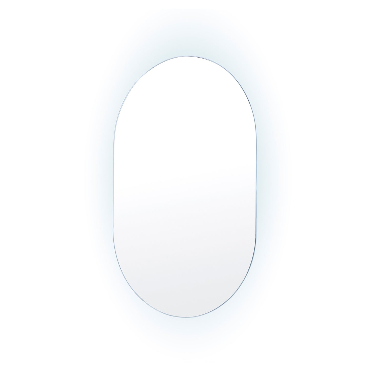 LED Wall Mirror Oval Touch Anti-Fog Makeup Decor Bathroom Vanity 50 x 75cm - image1