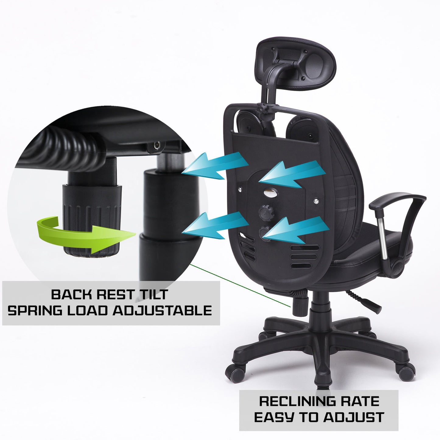 Korean Black Office Chair Ergonomic SUPERB - image6
