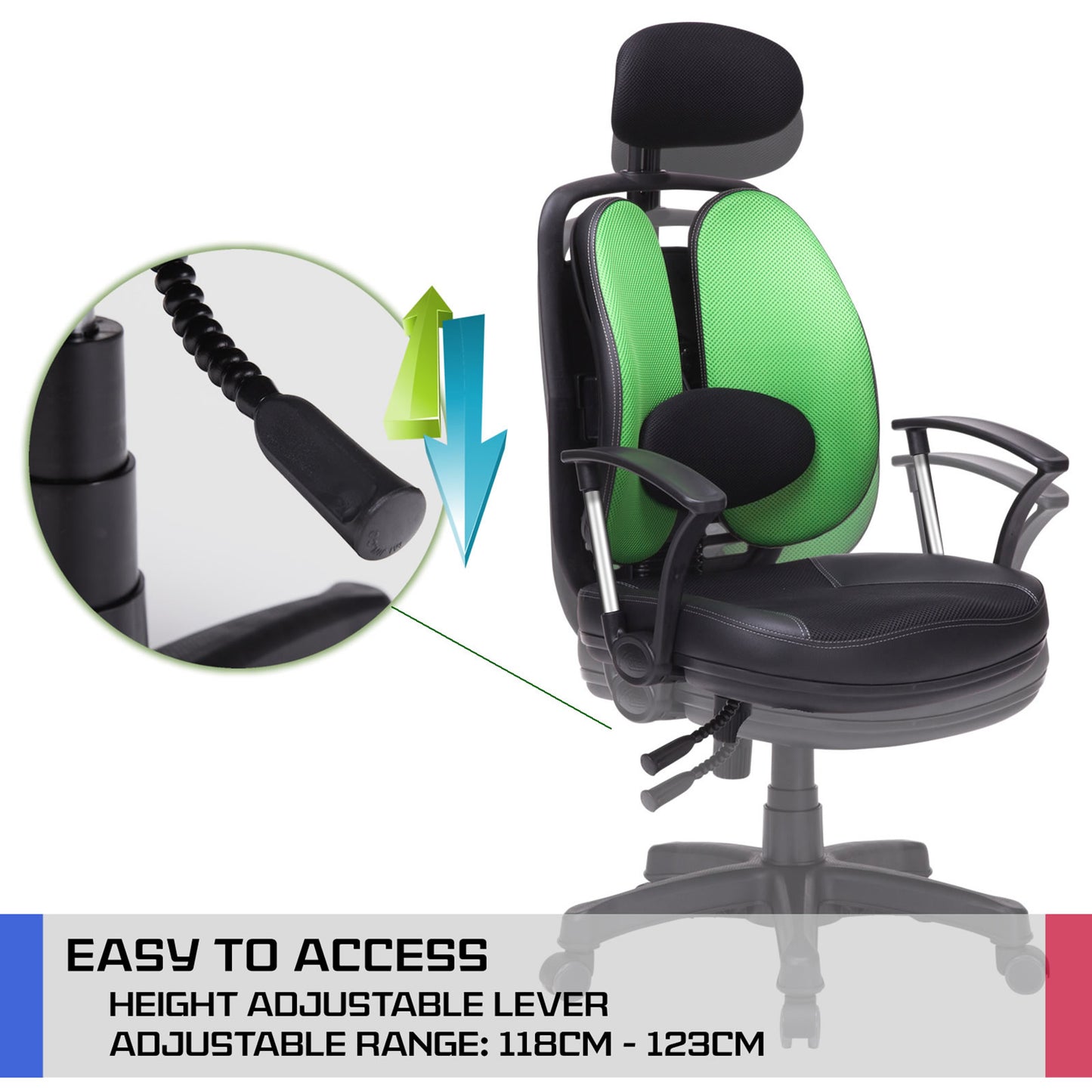 Korean Green Office Chair Ergonomic SUPERB - image5