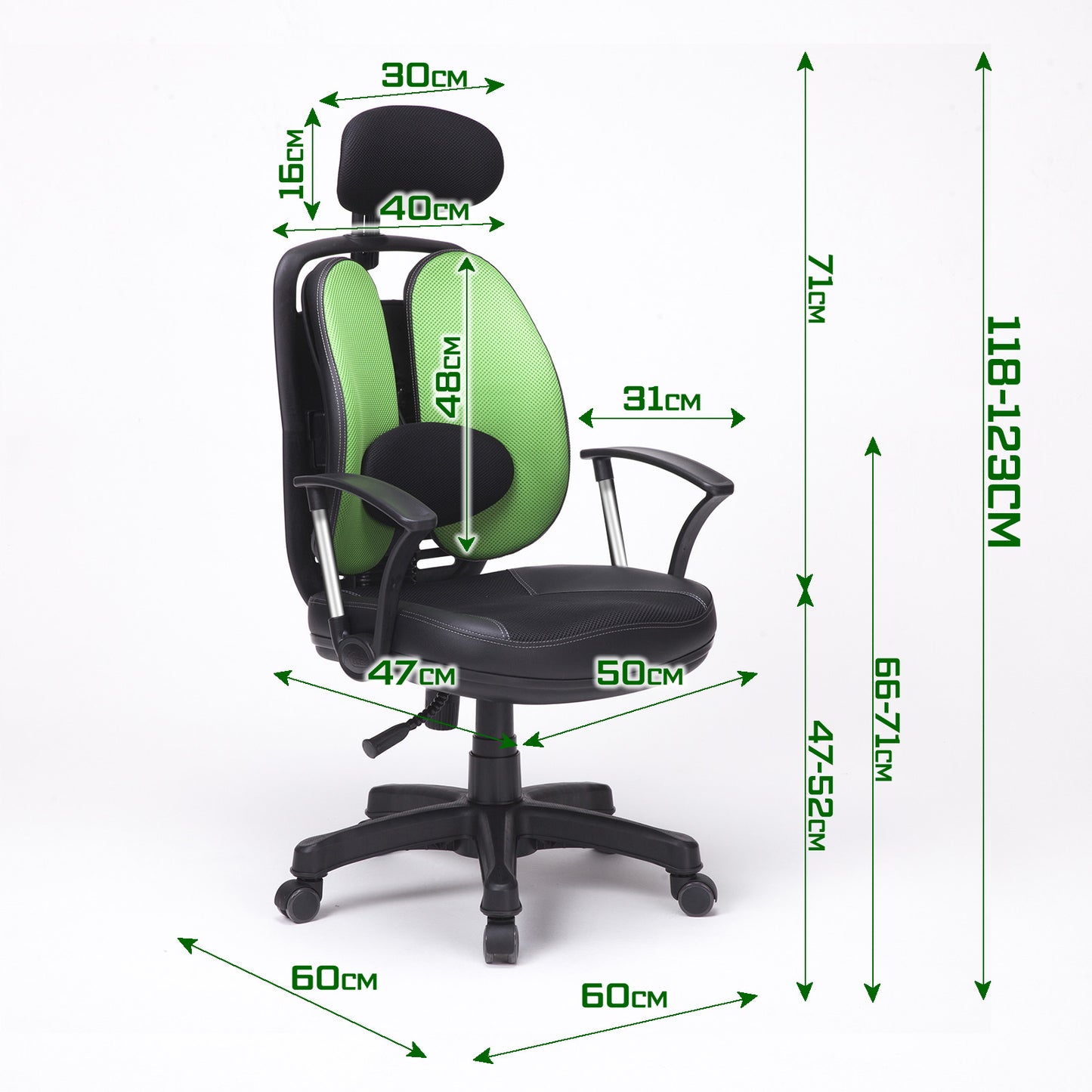 Korean Green Office Chair Ergonomic SUPERB - image12
