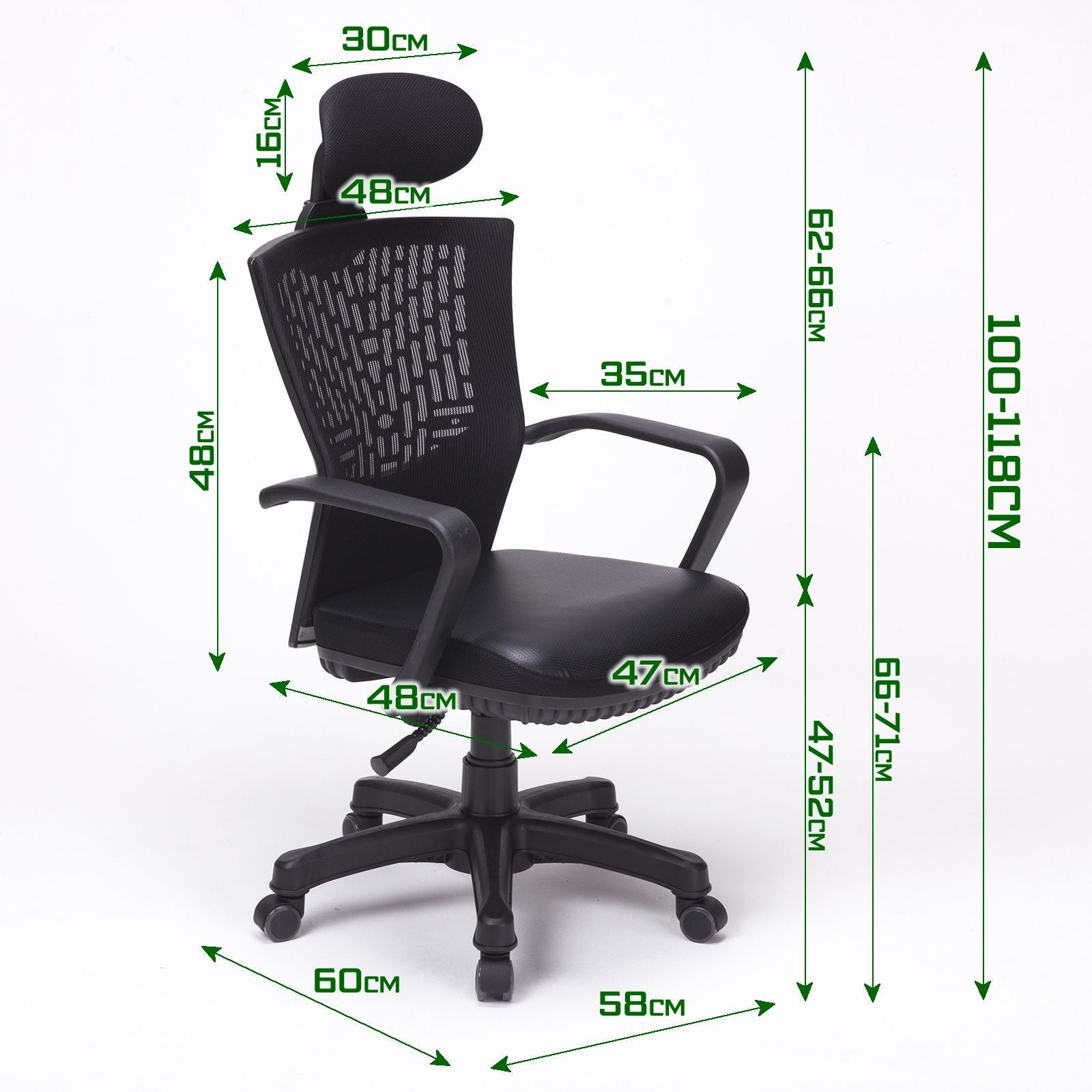 Korean Black Office Chair Ergonomic Chill - image12