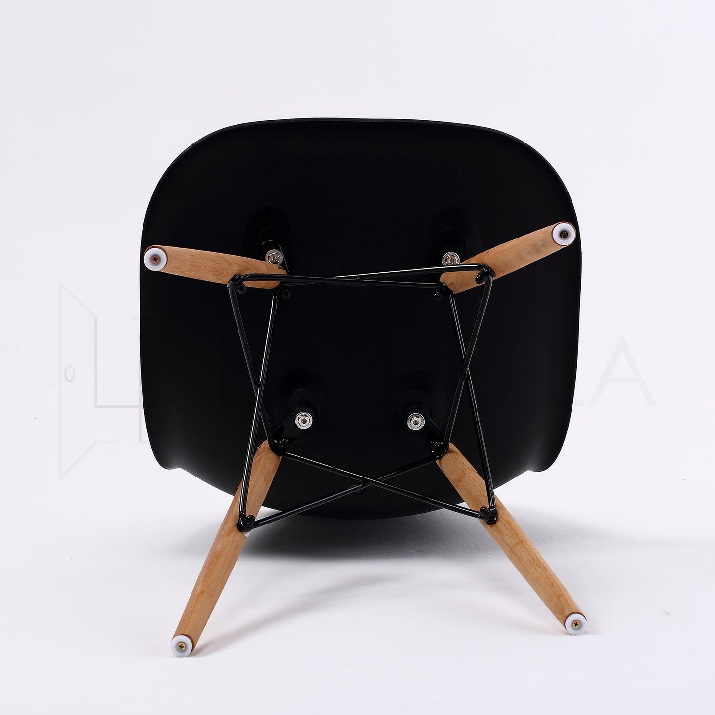 4 Set Black Retro Dining Cafe Chair DSW PP - image6