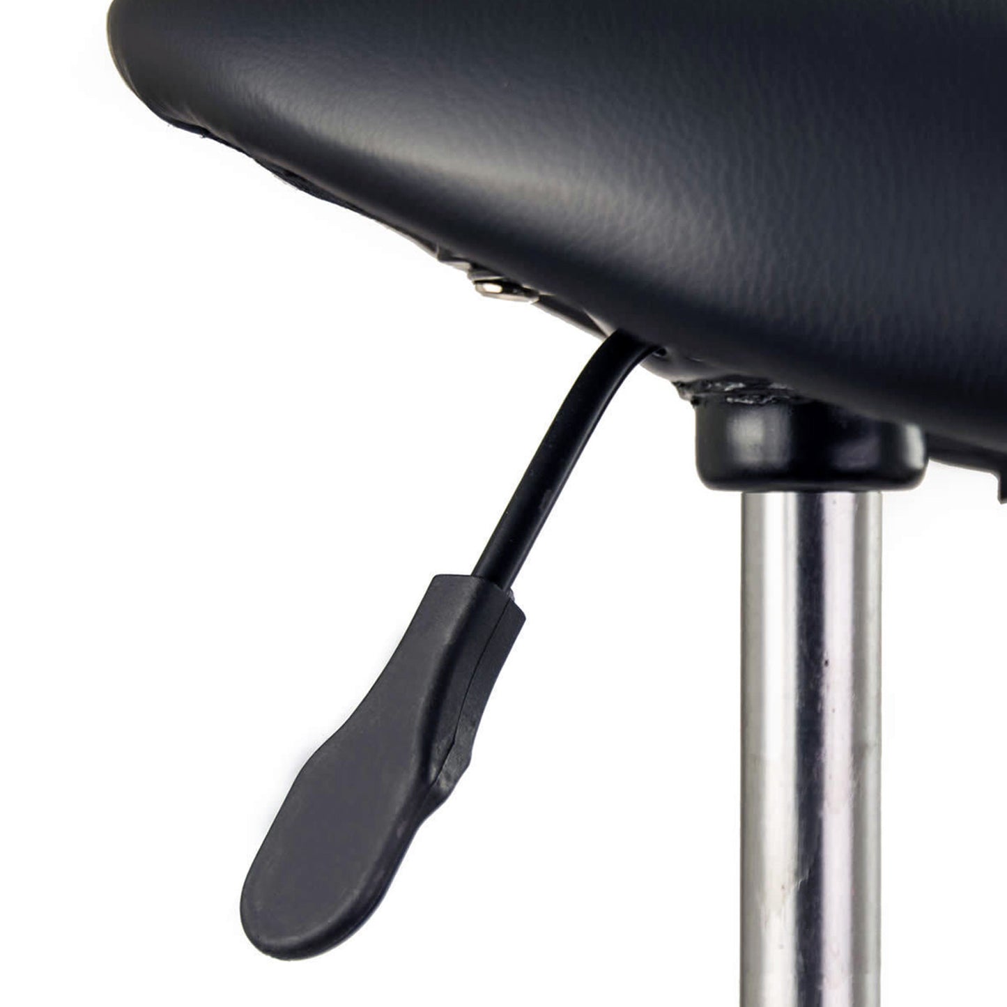 2 Set Black Salon Barber Stool Swivel Saddle Type - image4