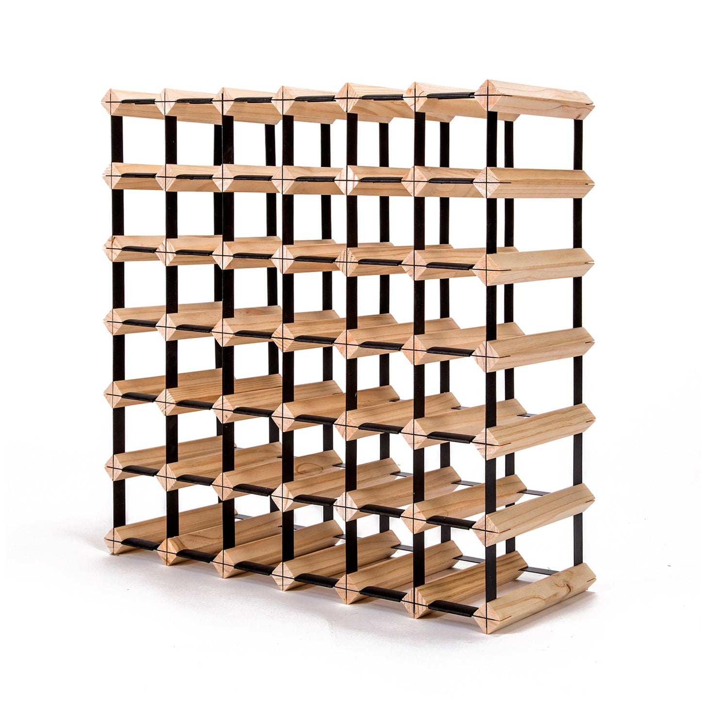 42 Bottle Timber Wine Rack Storage Cellar Organiser - image1