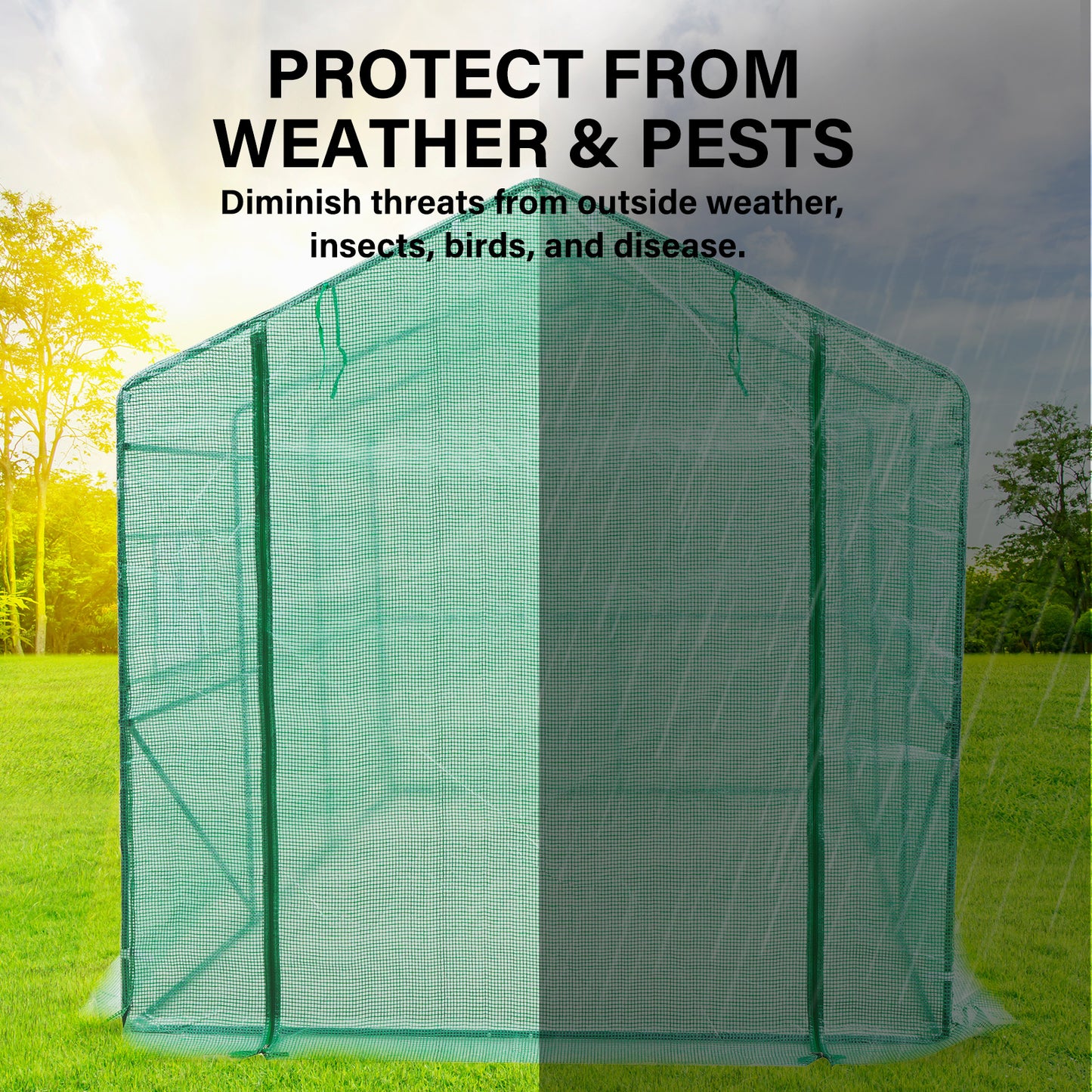 Home Ready Apex 350m Garden Greenhouse Shed PE Cover Only - image3