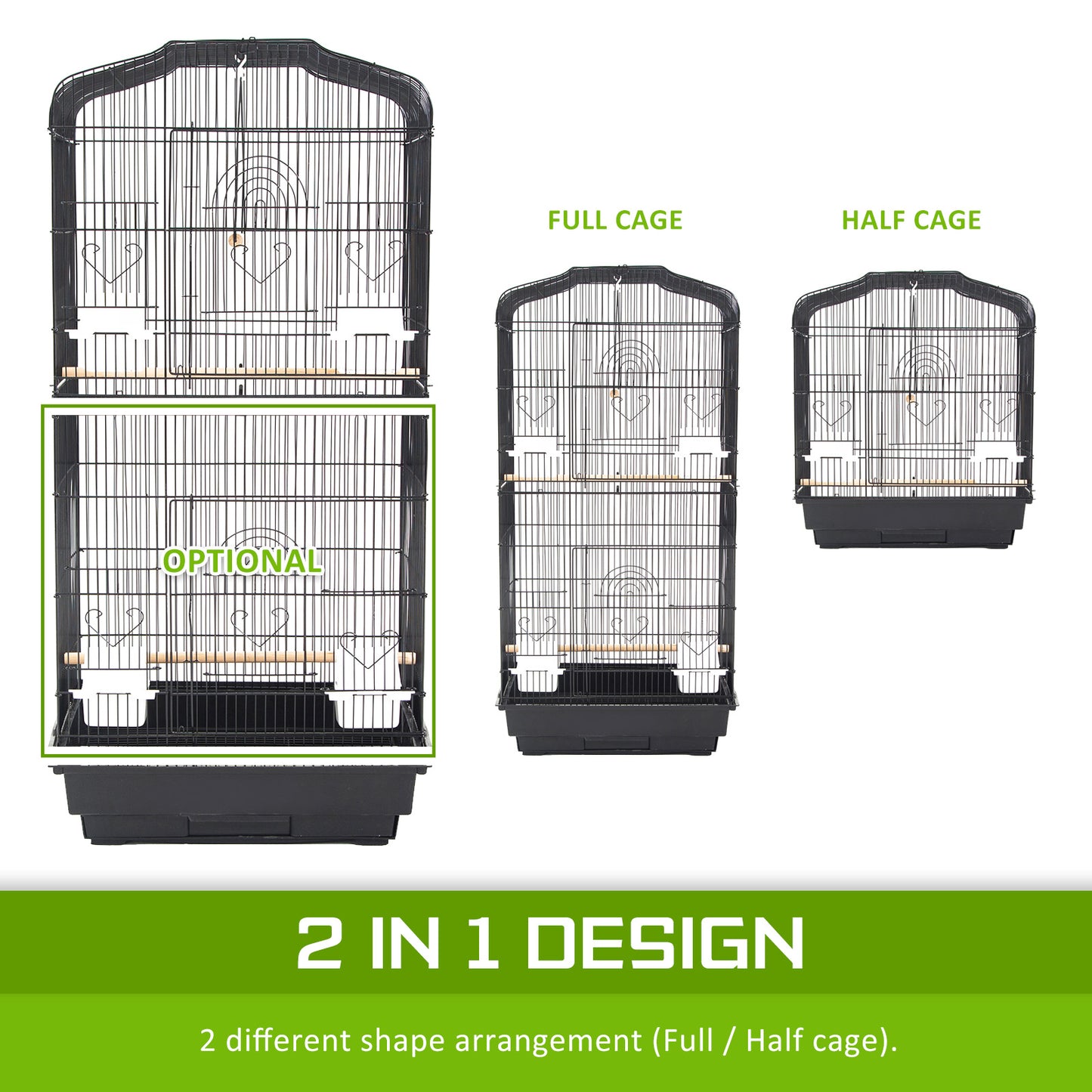 Bird Cage Parrot Aviary Veer 2IN1 Design 92cm - image9