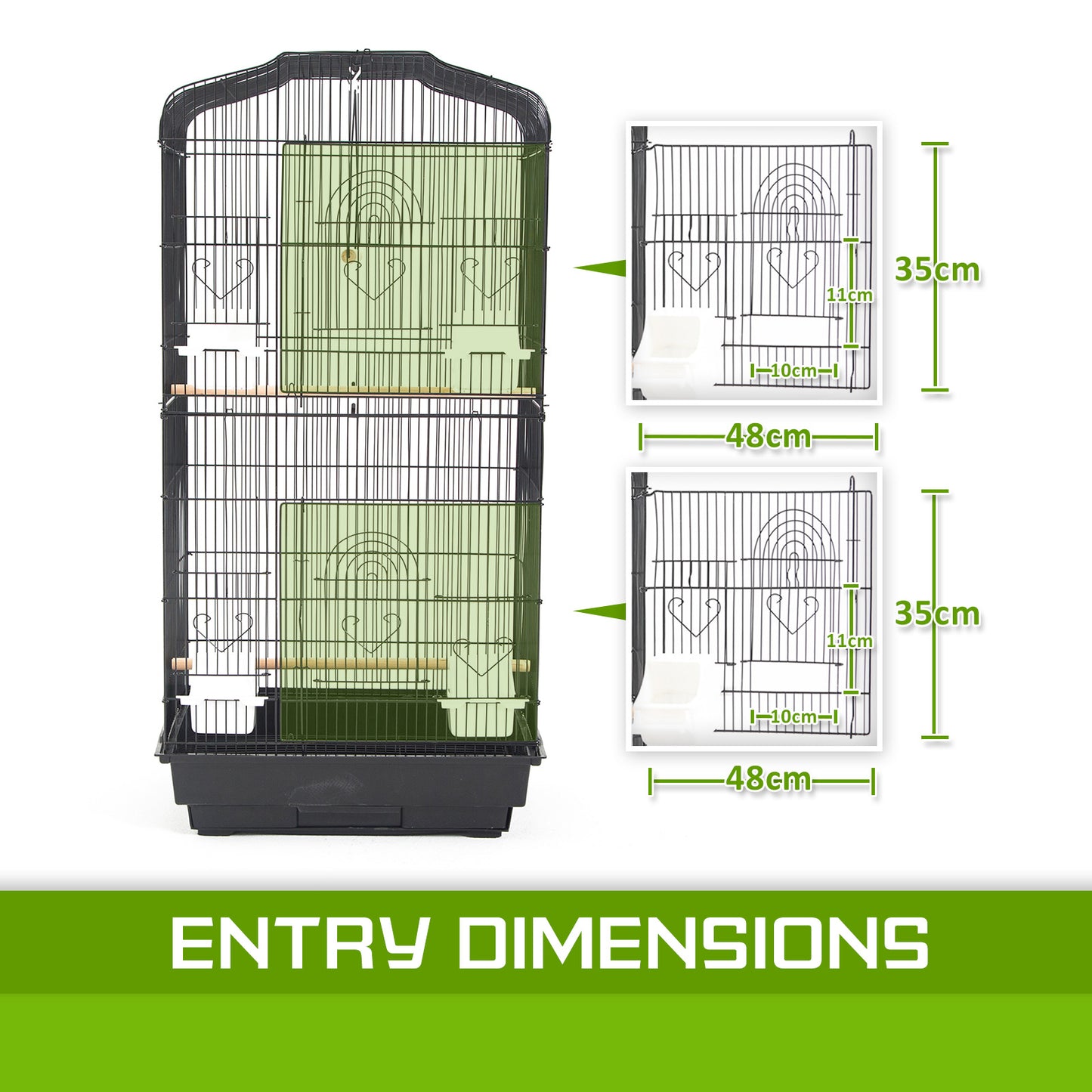 Bird Cage Parrot Aviary Veer 2IN1 Design 92cm - image11
