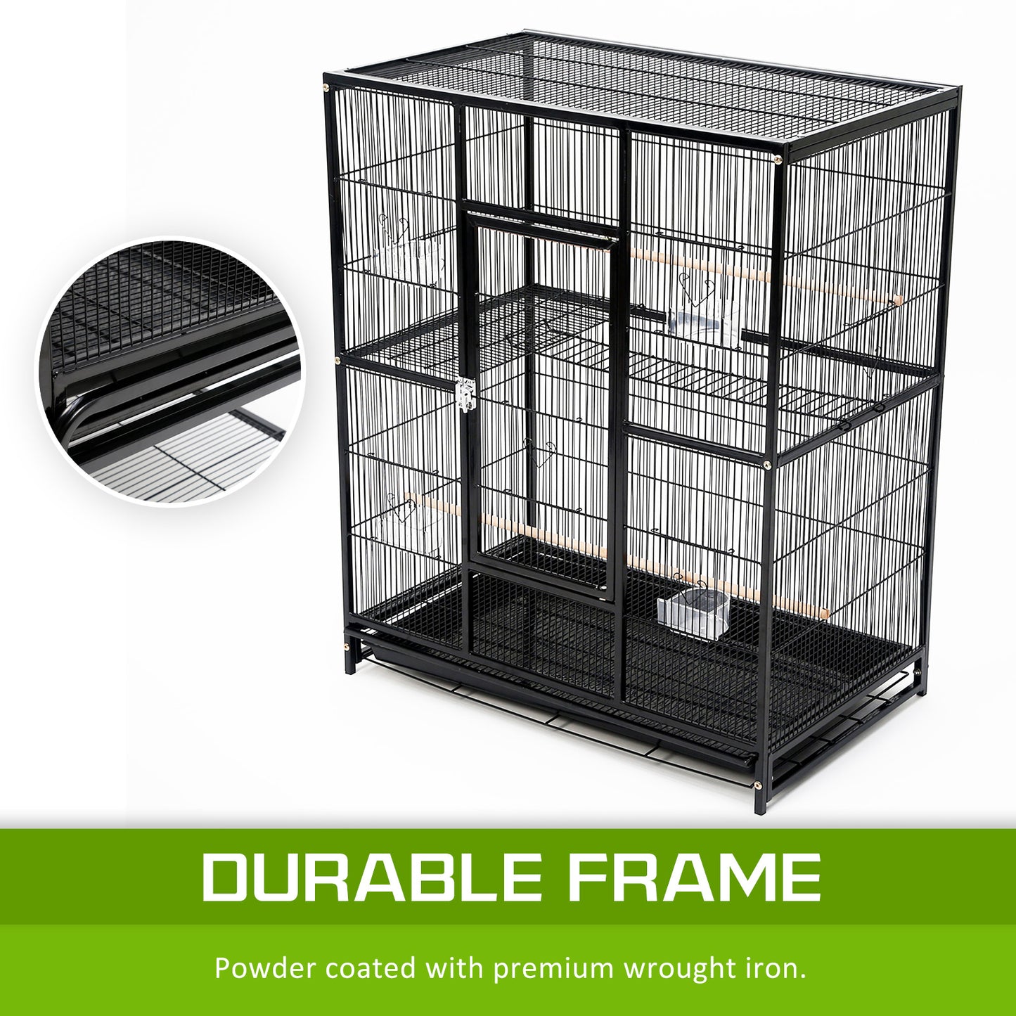 137cm Bird Cage Parrot Aviary Melody - image5