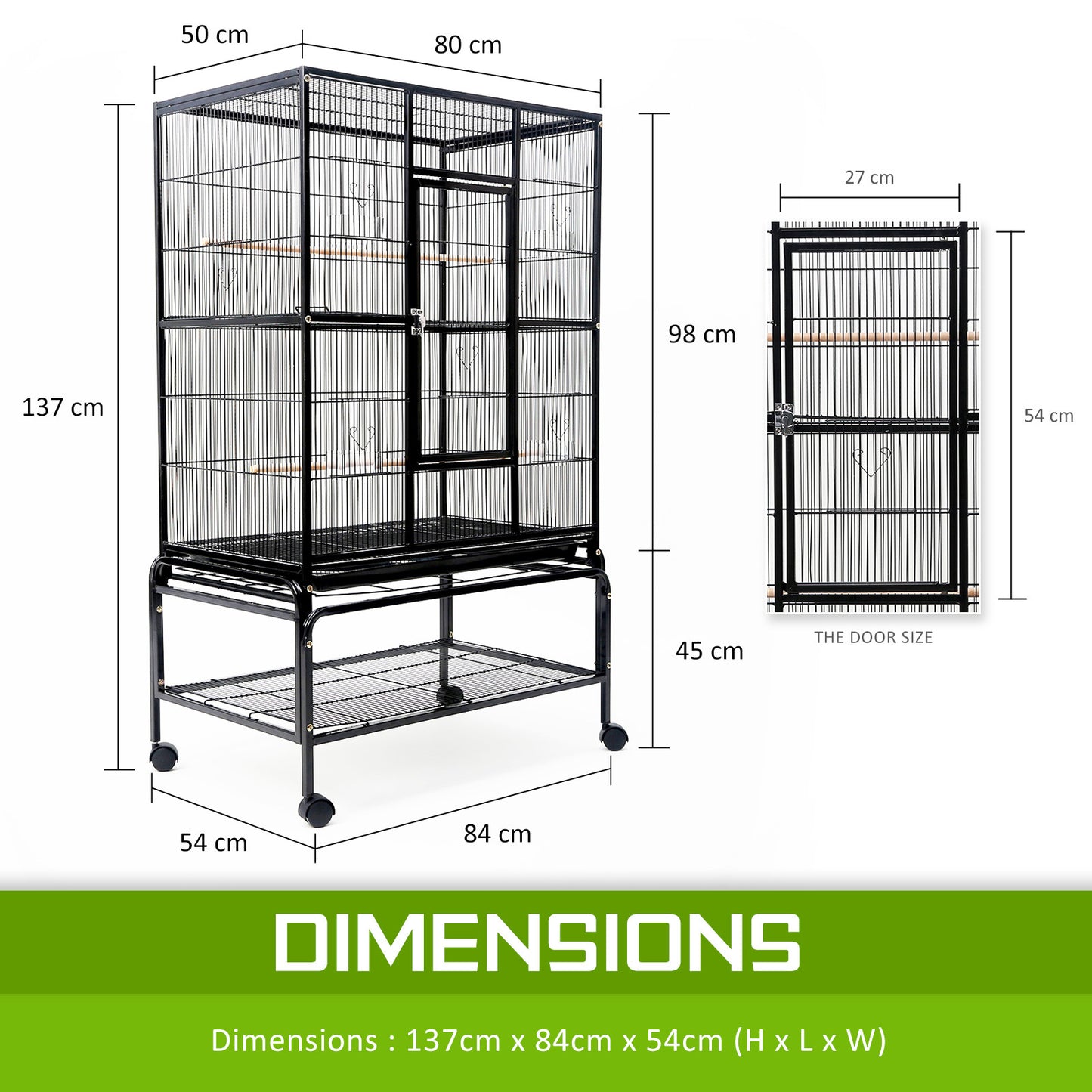 137cm Bird Cage Parrot Aviary Melody - image11