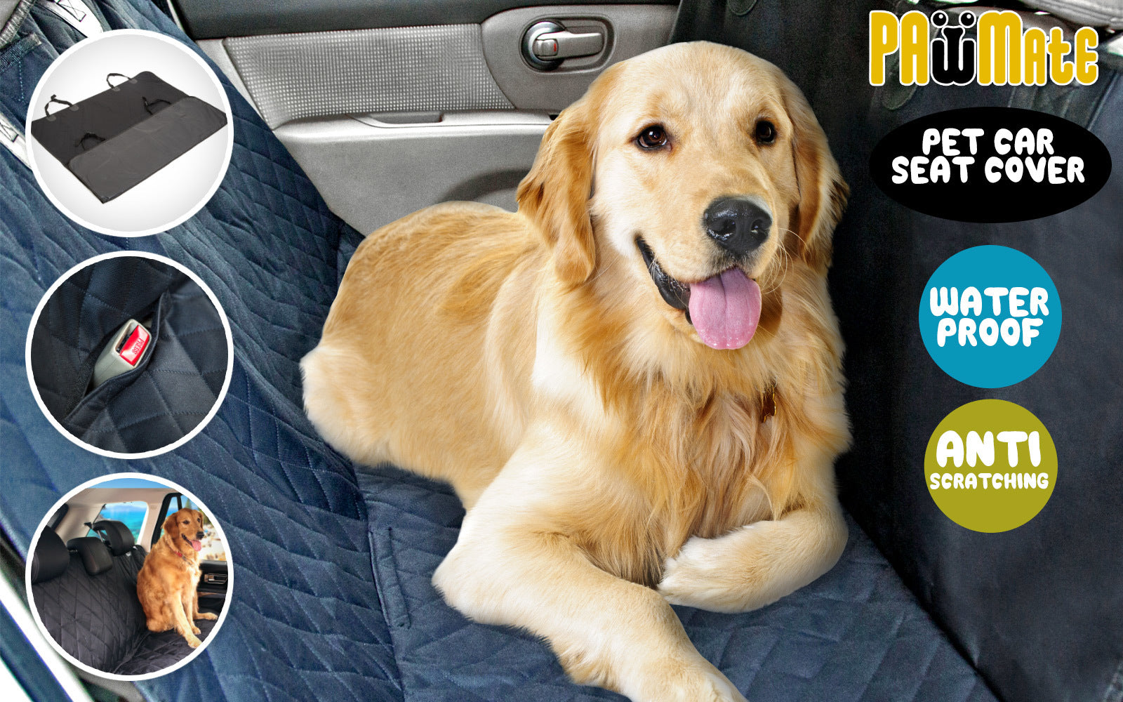 Black Pet Dog Car Boot Seat Cover Waterproof Mat XXL - image2