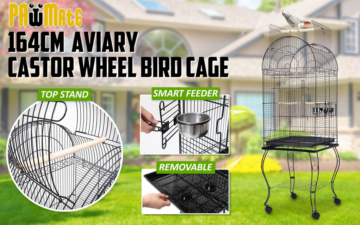 Bird Cage Parrot Aviary Soprano 164cm - image2