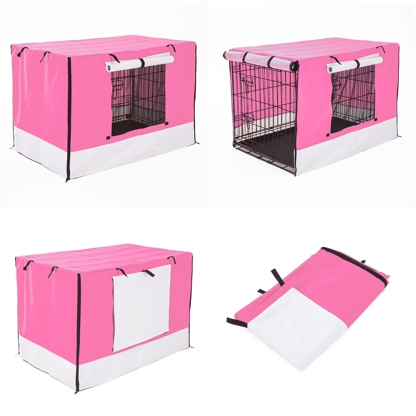 Pink Cage Cover Enclosure for Wire Dog Cage Crate 36in - image3