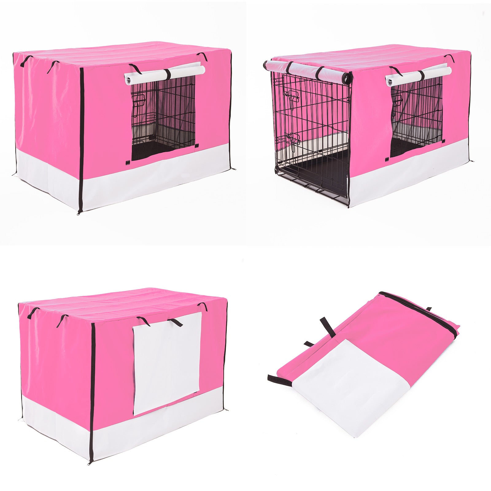 Pink Cage Cover Enclosure for Wire Dog Cage Crate 42in - image3