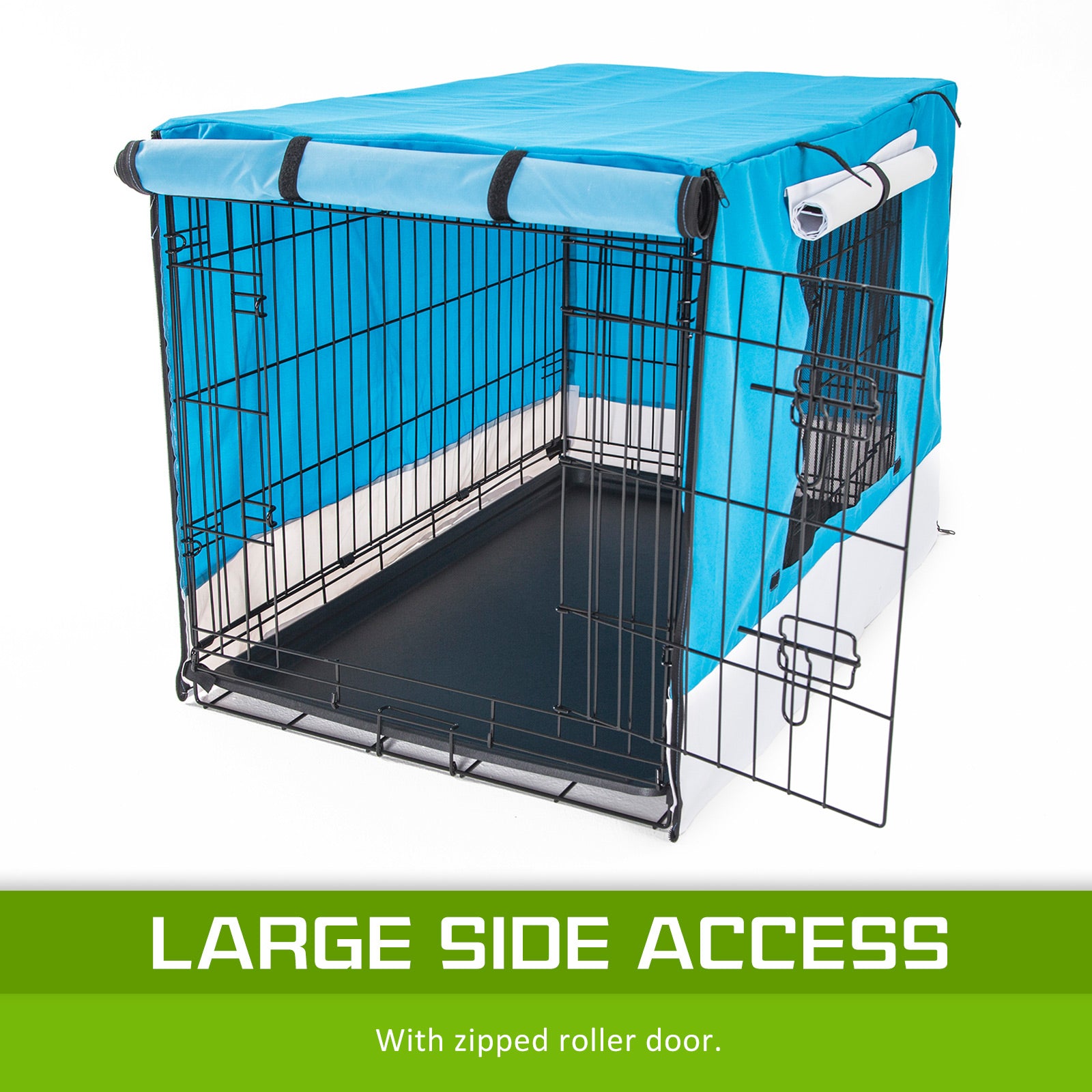 Blue Cage Cover Enclosure for Wire Dog Cage Crate 48in - image6