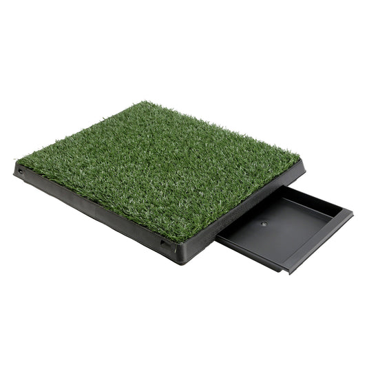 Pet Dog Potty Tray Training Toilet 63cm x 50cm + 1 Grass Mat - image1