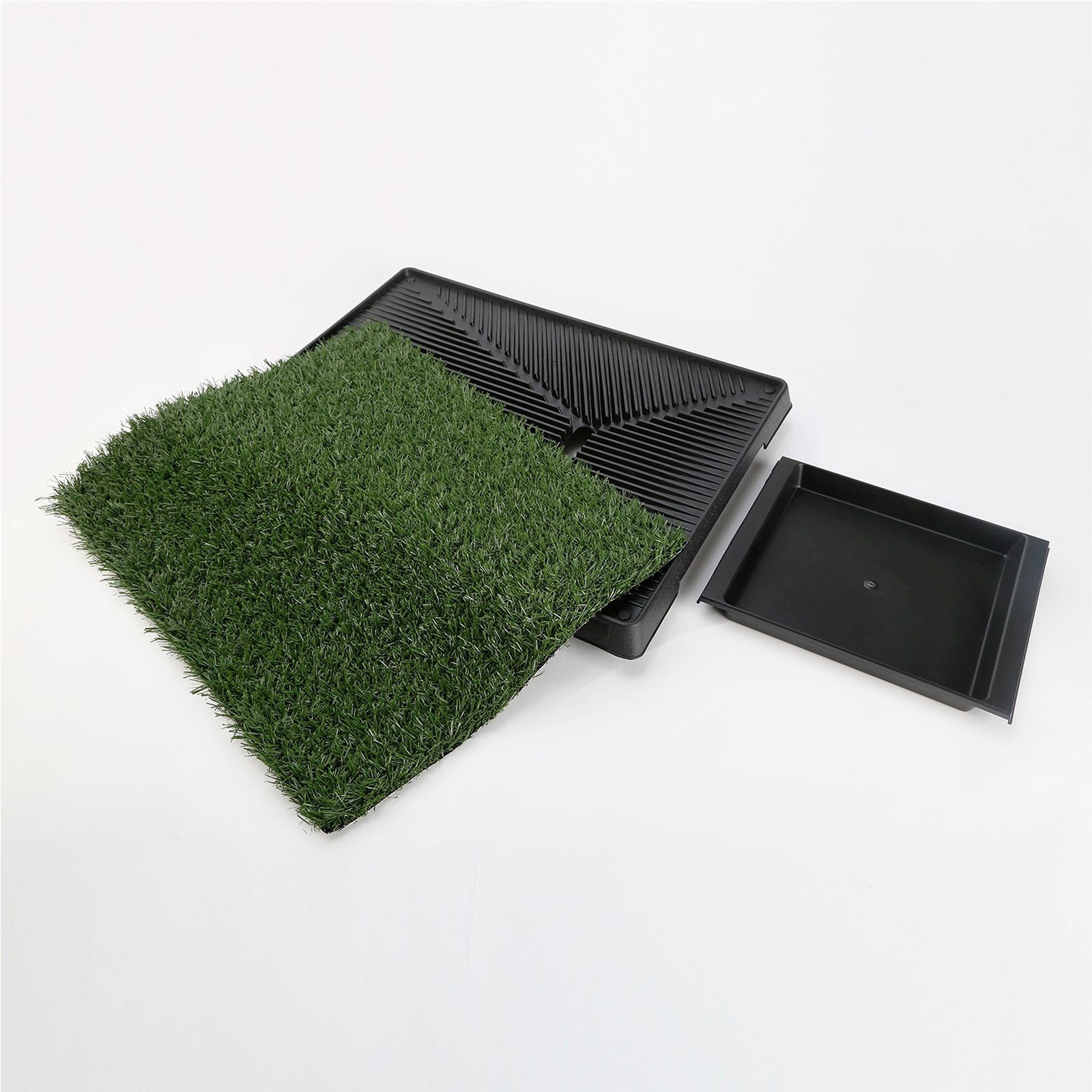 Pet Dog Potty Tray Training Toilet 63cm x 50cm + 1 Grass Mat - image2