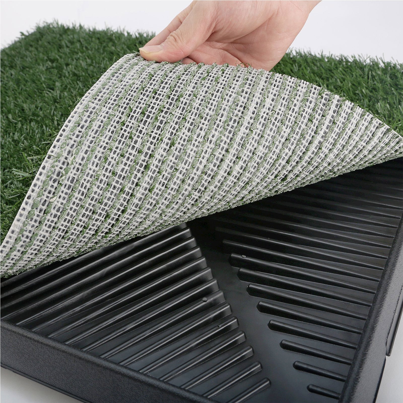 Pet Dog Potty Tray Training Toilet 63cm x 50cm + 1 Grass Mat - image3