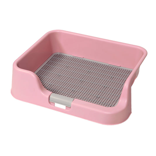 PS KOREA Pink Dog Pet Potty Tray Training Toilet Raised Walls T1 - image1