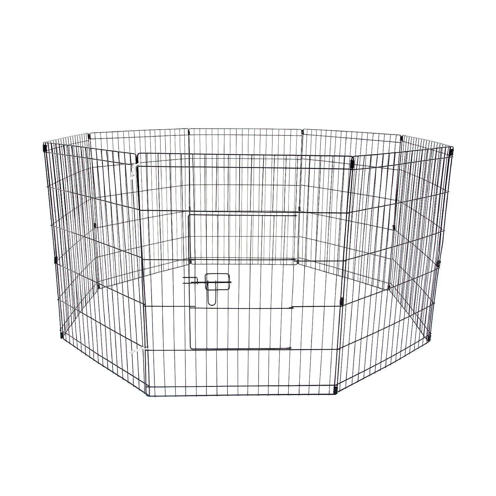 Pet Playpen 8 Panel 24in Foldable Dog Exercise Enclosure Fence Cage - image1