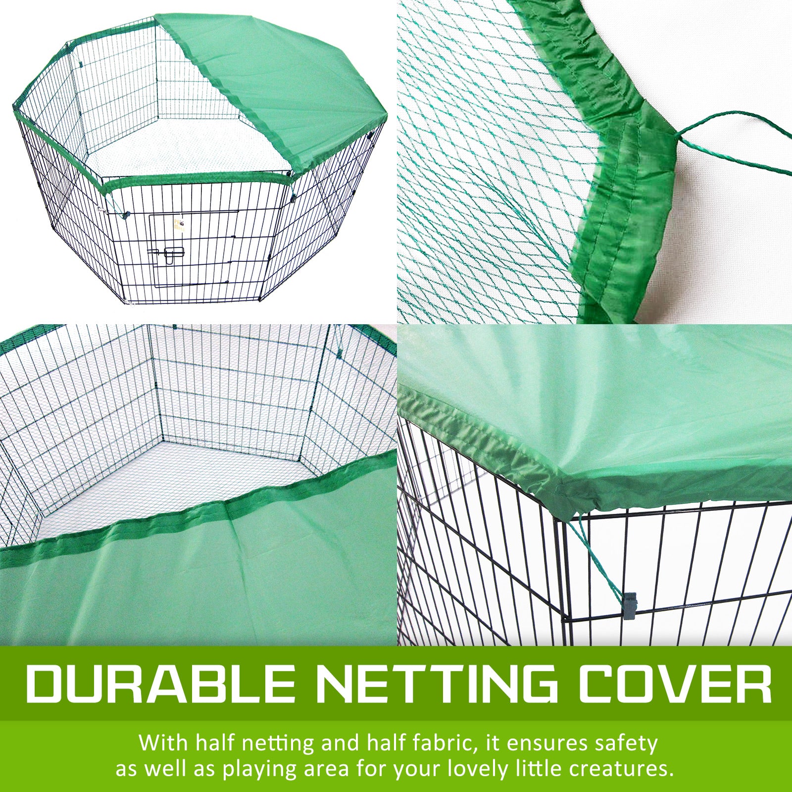 Pet Playpen 8 Panel 36in Foldable Dog Cage + Cover - image3