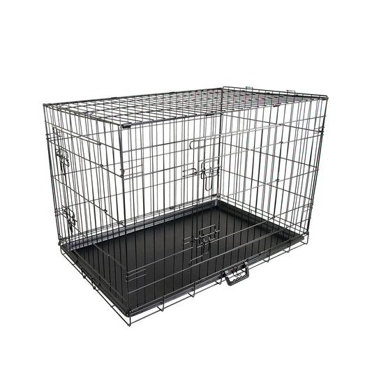 Wire Dog Cage Foldable Crate Kennel 36in with Tray - image1