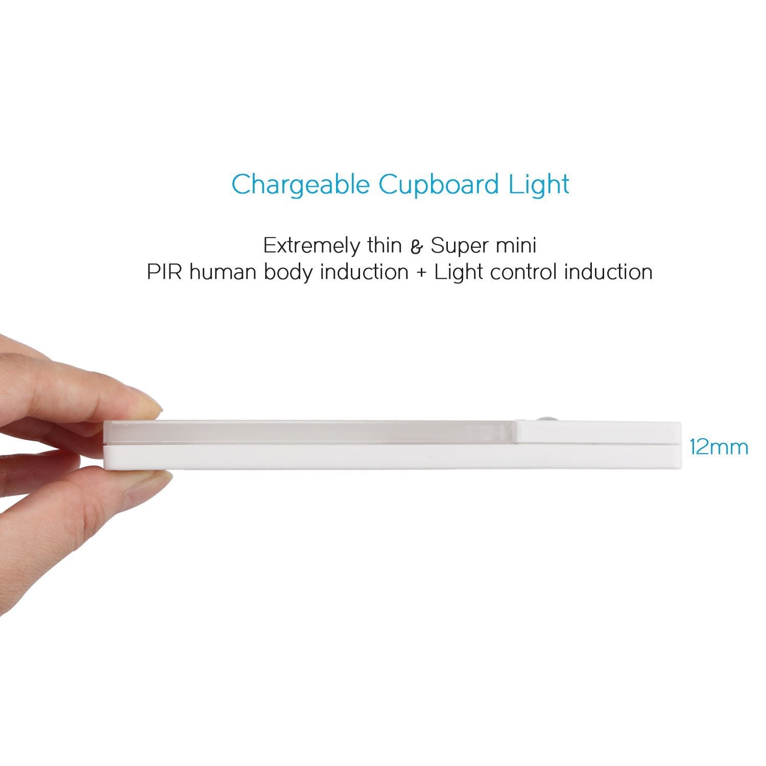 EL608 Rechargeable Infrared Motion Sensor Wall LED Night Light Torch (Cool White) - image3