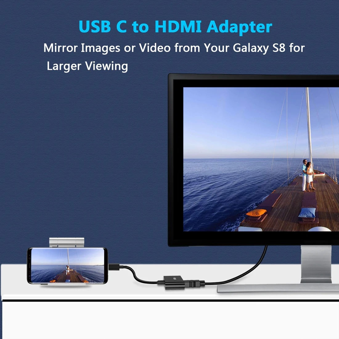 HUB-M03 USB-C To HDMI Adapter(4K@60hz) with 60W PD Charging Port - image2