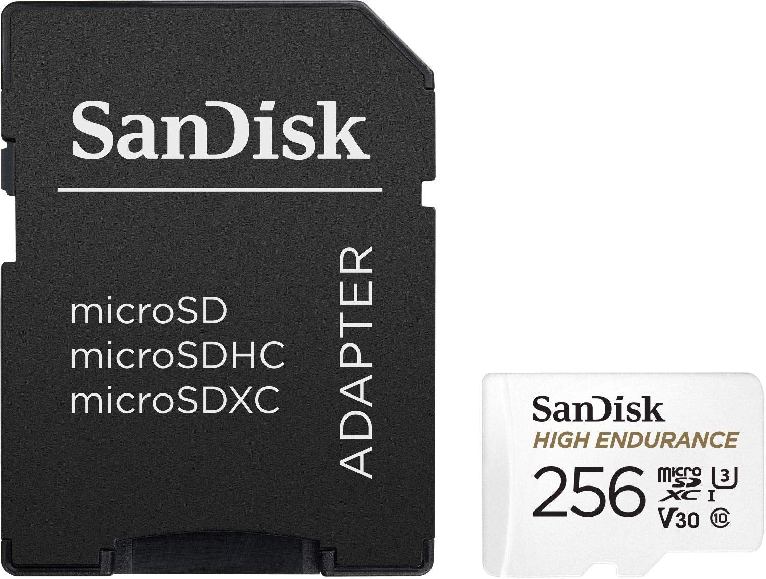 SANDISK HIGH ENDURANCE MICROSDHC CARD SQQNR 256G UHS-I C10 U3 V30 100MB/S R 40MB/S W SD ADAPTOR SDSQQNR-256G-GN6IA - image3