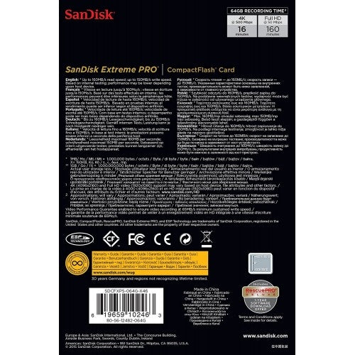 SanDisk Extreme Pro CFXP 64GB CompactFlash 160MB/s (SDCFXPS-064G) - image2