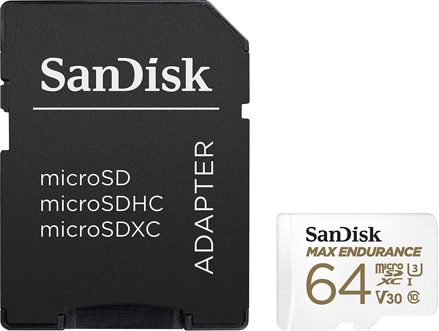 Sandisk Max Endurance Microsdxc Card SQQVR 64G (30 000 HRS) UHS-I C10 U3 V30 100MB/S R 40MB/S W SD Adaptor SDSQQVR-064G-GN6IA - image3