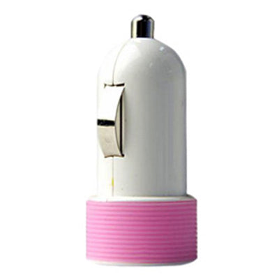 Compact Car Charger for iPad & Smart Phone 5V 2.1A with MFI Cable - Pink (HKB01005021-0B) - image1