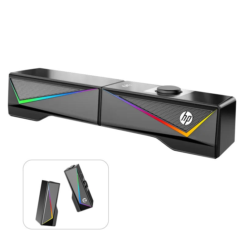 HP DHE-6005 Wired RGB Gaming Surround Soundbar Stereo Speaker - image1