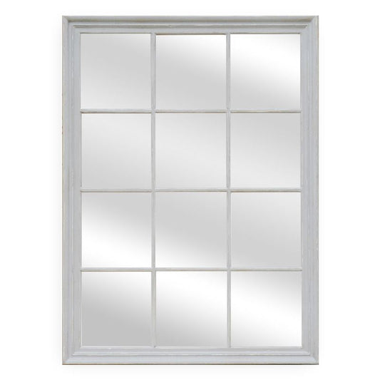 Window Style Mirror - White Rectangle 95cm x 130cm - image1