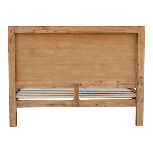 Bed Frame King Single Size in Solid Wood Veneered Acacia Bedroom Timber Slat in Oak - image3